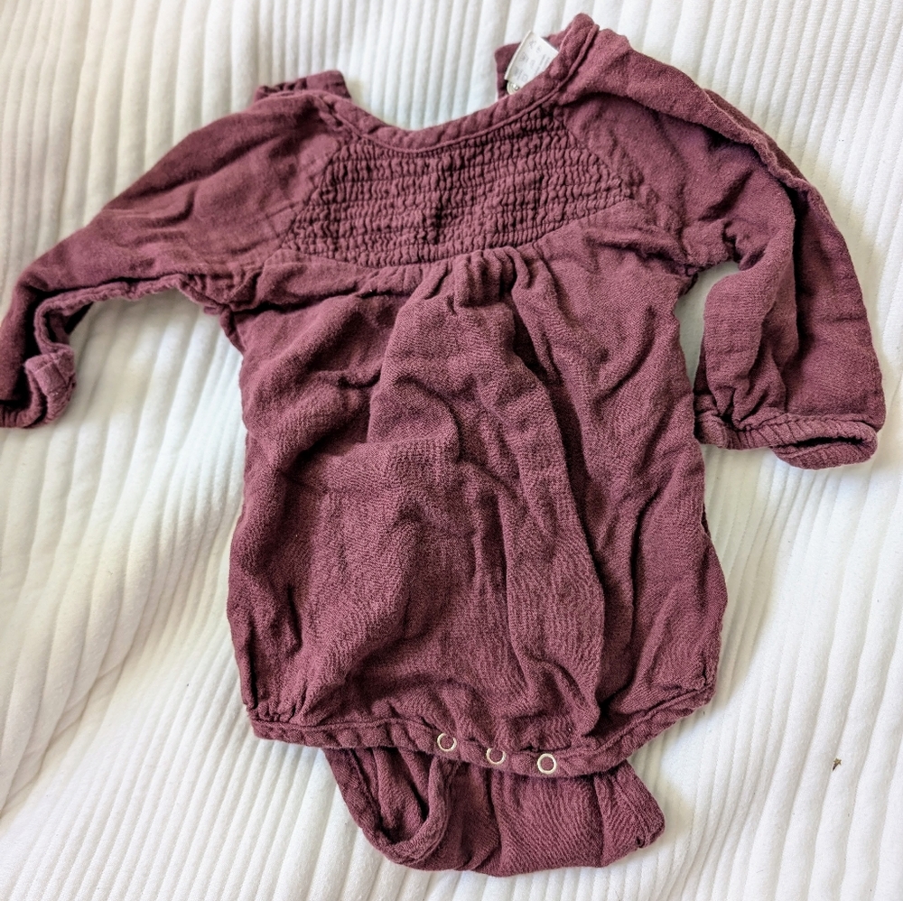 Kate Quinn Plum Onesie 6-12 M